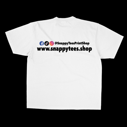 Print Shop Tee w/ Socials Media Handles